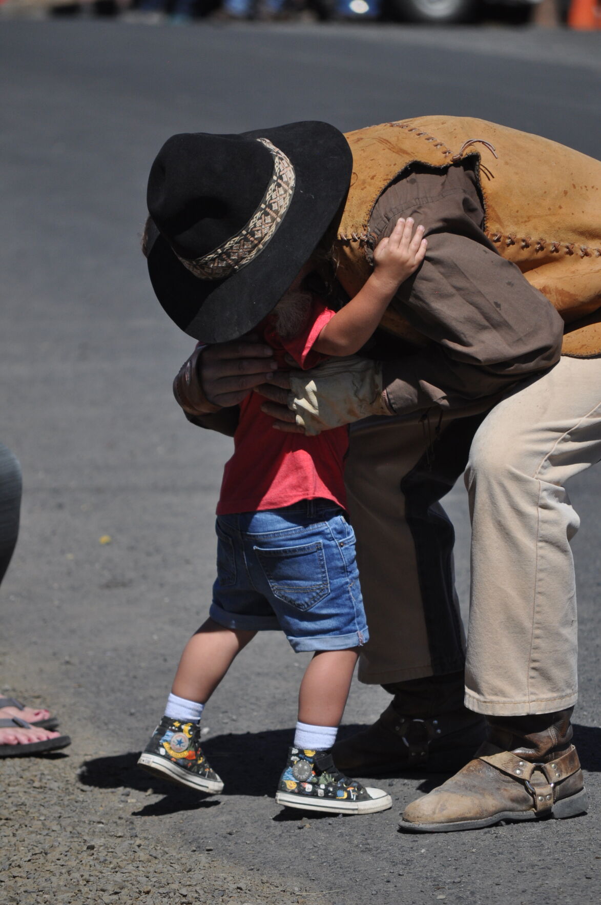 Elk City Days parade photo after shootout skit